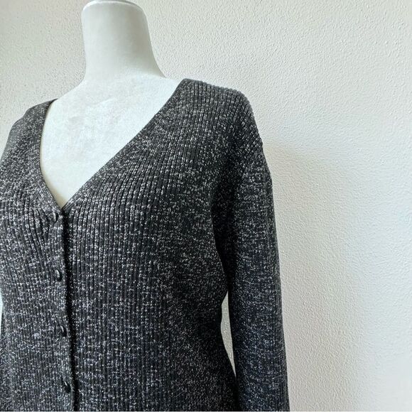 Tower Hill Knit Sleeveless Dress Cardigan Two Piece Black Metallic VTG XL - Picture 9 of 16